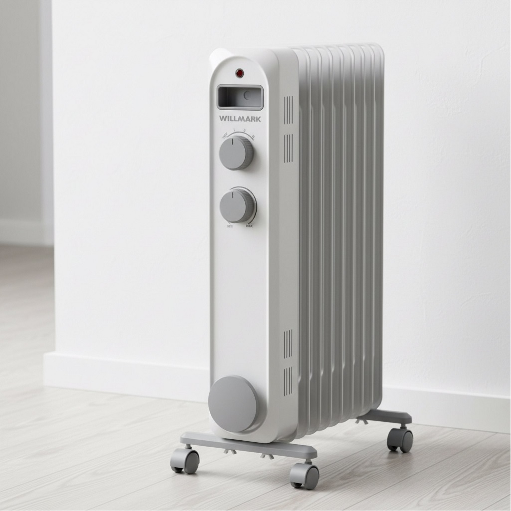 Радиатор масляный Willmark WOR-2409 2000В, белый, 2 кВт, 9 секций