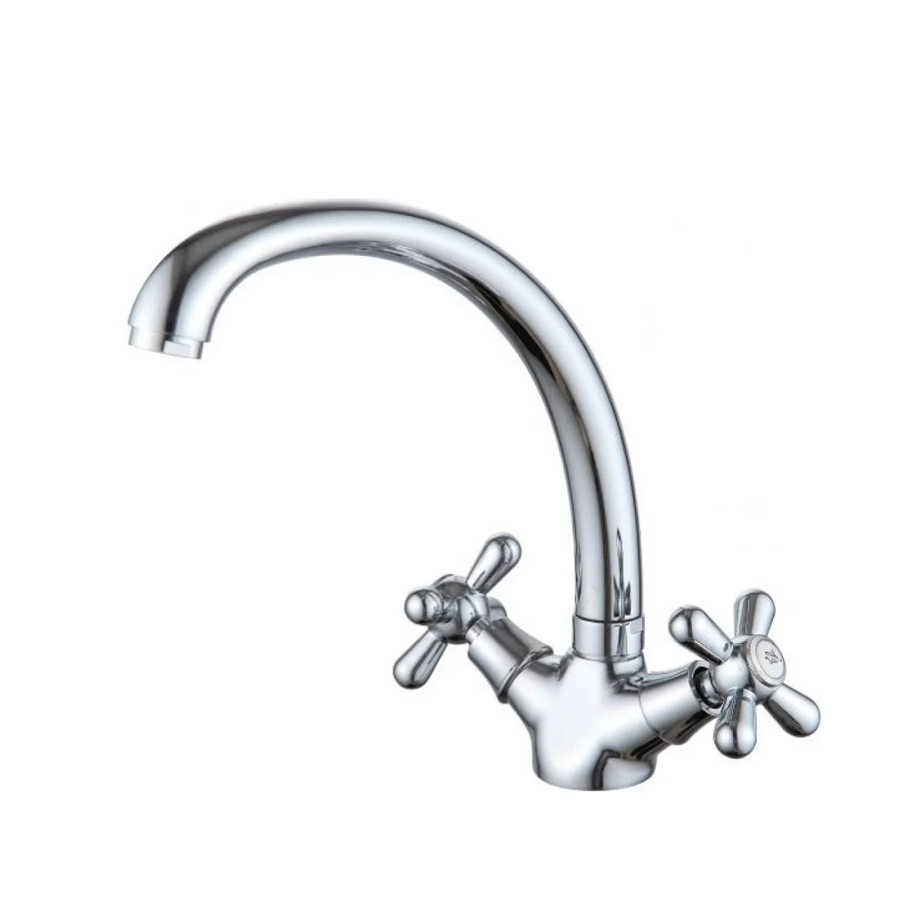 Смеситель для кухни Gappo EC0347, тип I, серия 340, жесткий излив, аэратор, хром