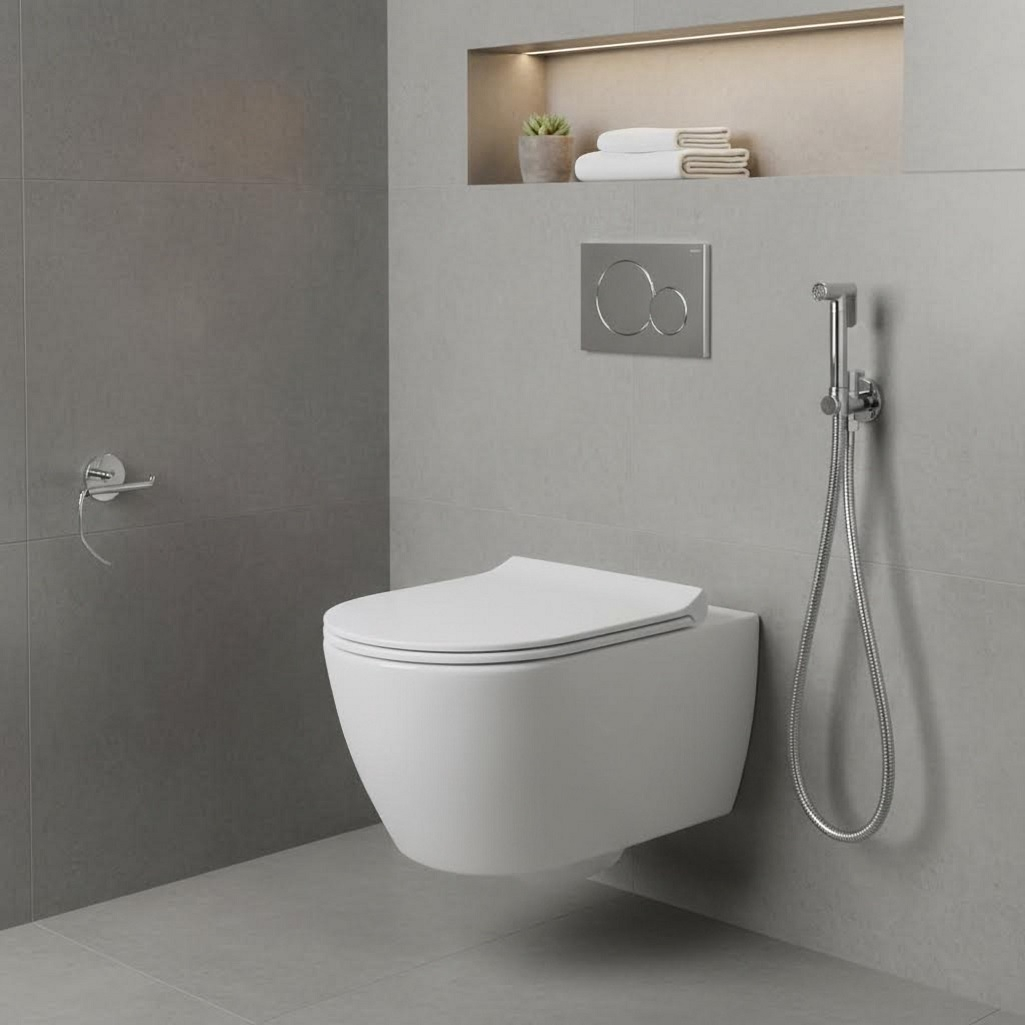 Смеситель с гигиеническим душем Frap F7501, однорычажный, длина шланга 1.5 м, хром