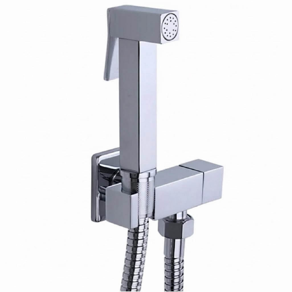 Смеситель с гигиеническим душем Frap F7502, однорычажный, длина шланга 1.2 м, хром