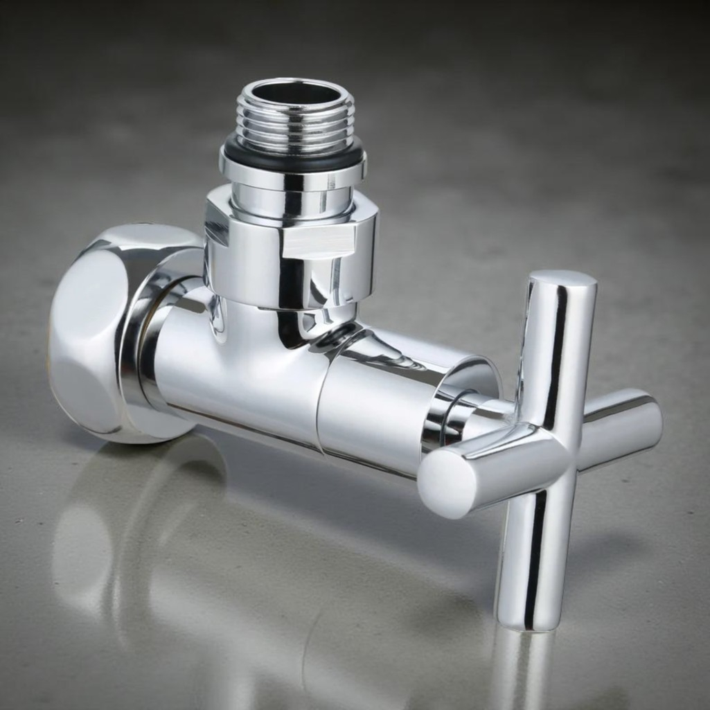 Кран для полотенцесушителя Gappo G473.0405, угловой, хром, НР-ВР, 1/2х3/4, 1 шт.