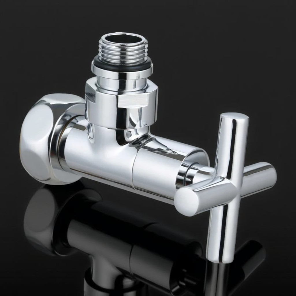 Кран для полотенцесушителя Gappo G473.0405, угловой, хром, НР-ВР, 1/2х3/4, 1 шт.