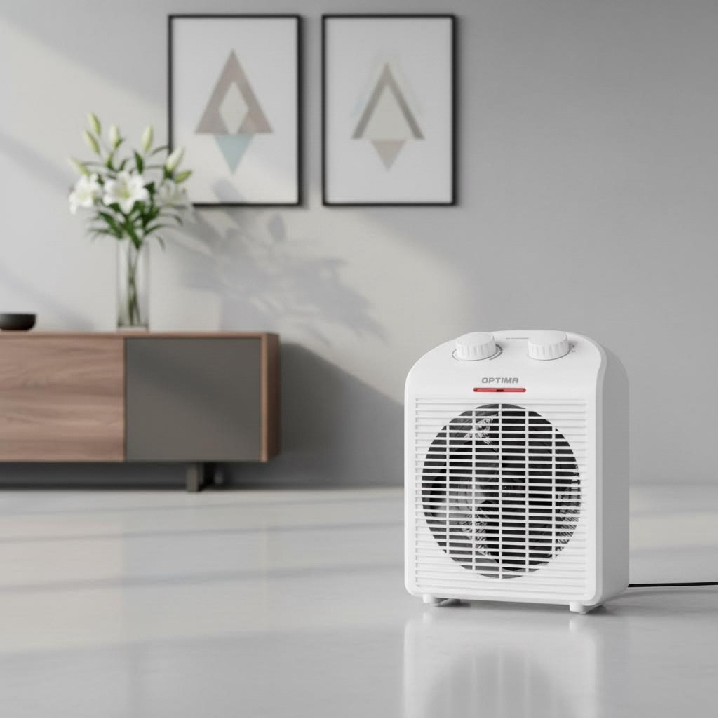 Тепловентилятор пластиковый Optima FH-90E, напольный, 2000 Вт, белый