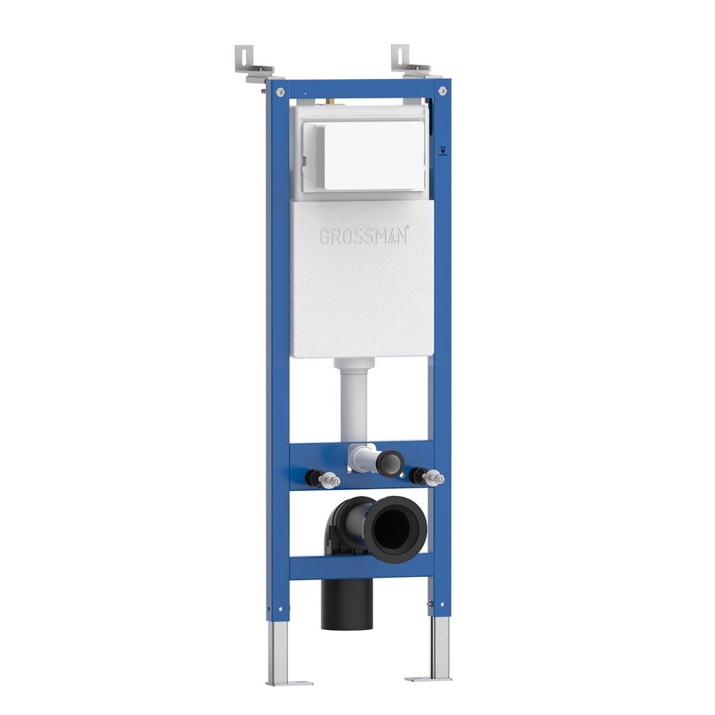 Инсталляция для подвесного унитаза Grossman 900.K31.03.000, сталь, синий