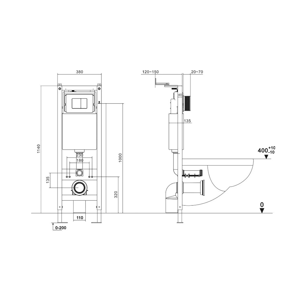 Инсталляция для подвесного унитаза Grossman 900.K31.03.000, сталь, синий