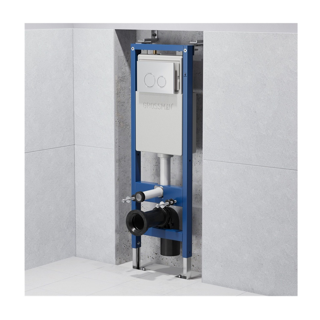 Инсталляция для подвесного унитаза Grossman 900.K31.03.000, сталь, синий