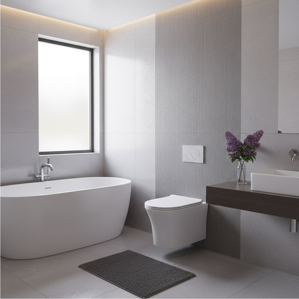 Унитаз подвесной Grossman Style GR-4475S, белый, безободковый, с тонкой крышкой, 355х365х490 мм