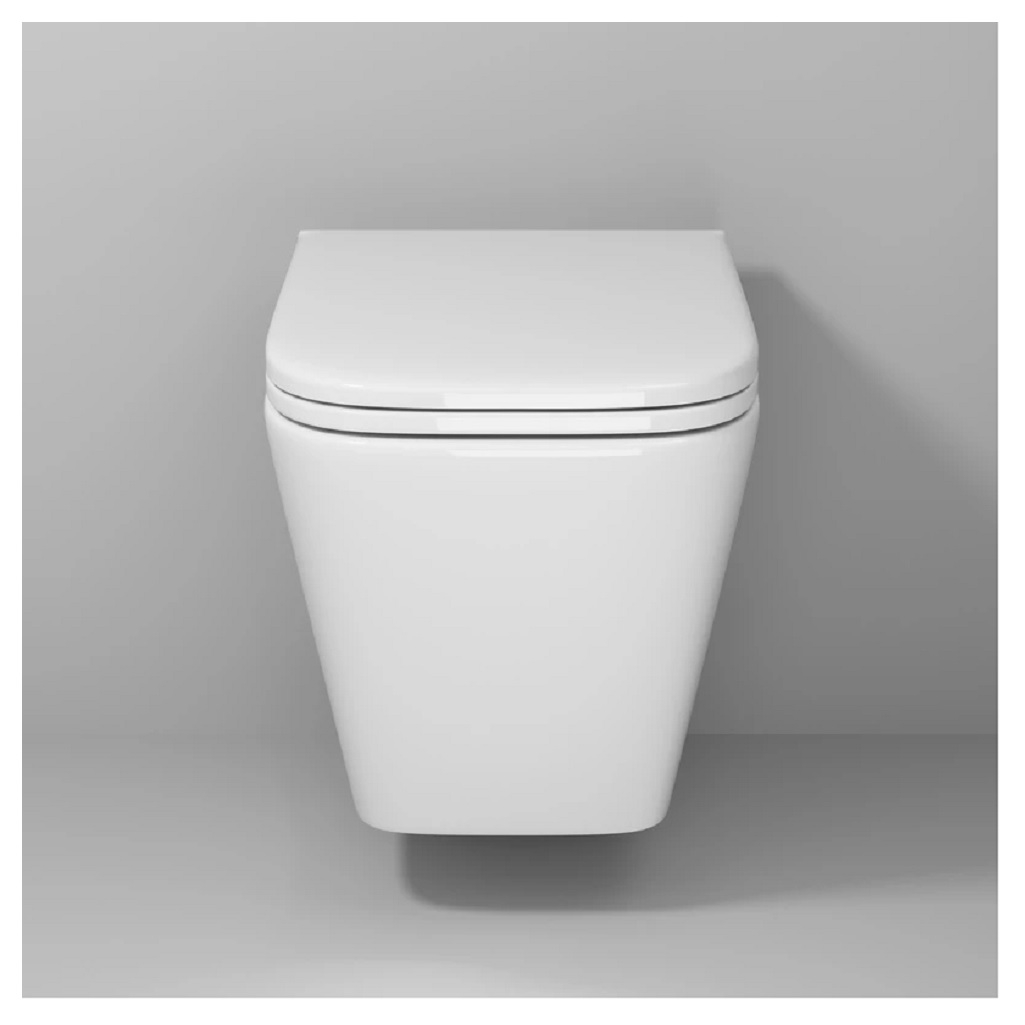 Унитаз подвесной Niagara Atrio NG-9303, белый, безободковый, с тонкой крышкой, 306х365х520 мм