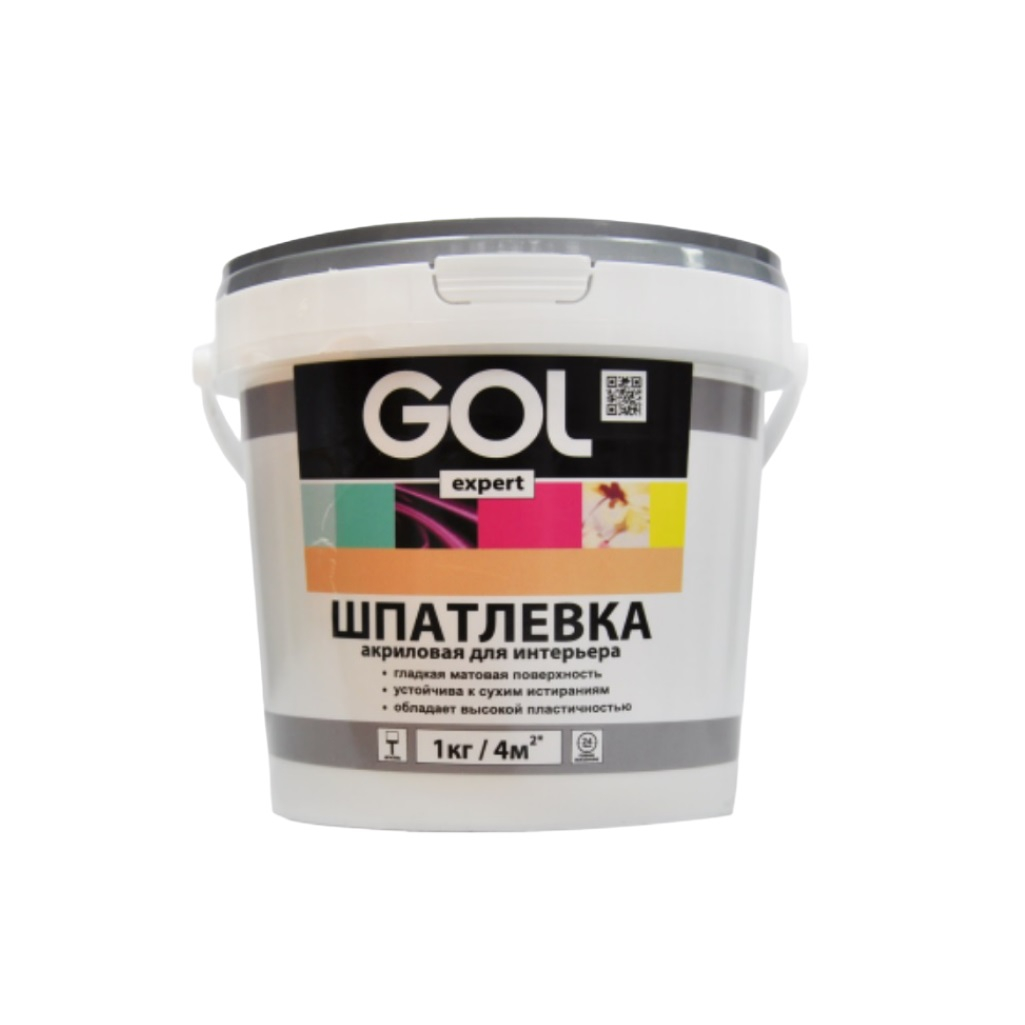 Шпатлевка Palizh GOL expert expK121, акриловая, интерьерная, матовая, 4.5 кг