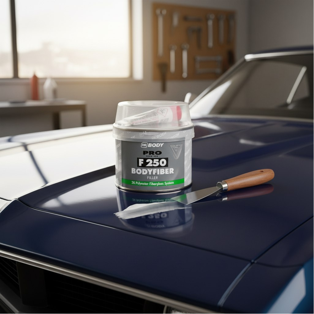 Шпатлевка полиэфирная HB Body Pro F250 Fiber 7729157, 0.25 кг