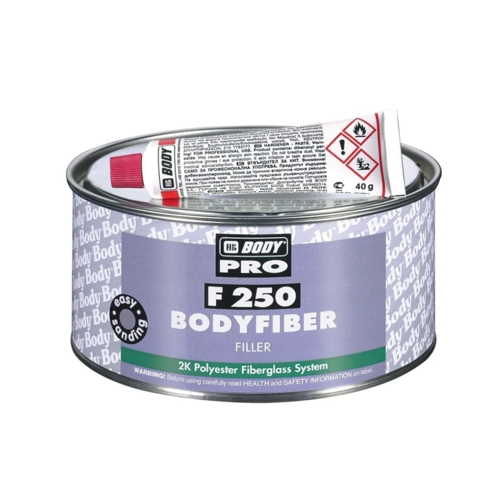 Шпатлевка полиэфирная HB Body Pro F250 Fiber 7729157, 0.25 кг