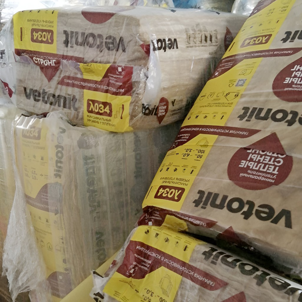 Утеплитель Vetonit (Isover) Теплые стены Стронг для перегородок, кровли, стен 100х610х1000 мм 3.05 кв.м, 5 плит