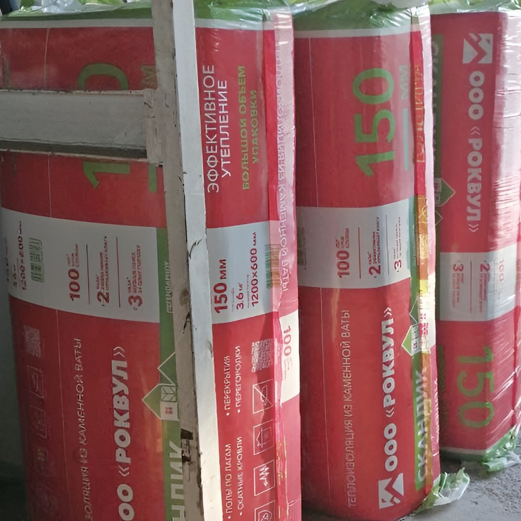 Утеплитель Rockwool Скандик для стен, пола, перекрытий, 150х600х1200 мм, 3.6 кв.м, 5 плит