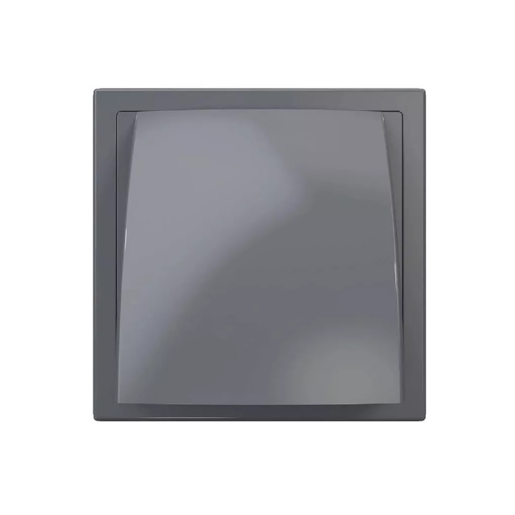 Выход стенной с обратным клапаном Era 1515К10ФВ, диаметр 100 мм,150х150 мм, серый, пластик