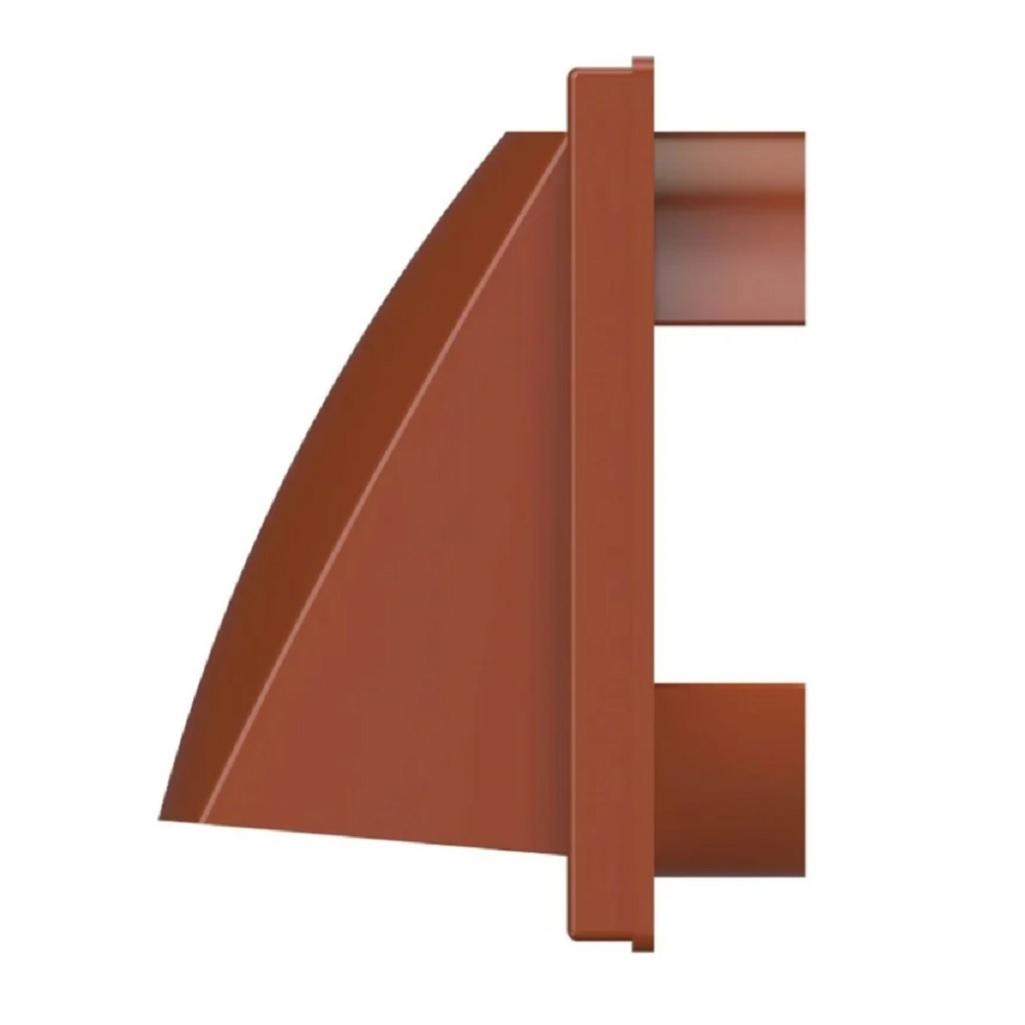 Выход стенной с обратным клапаном Era 1515К12,5ФВ, d 125 мм, 150х150 мм, терракотовый