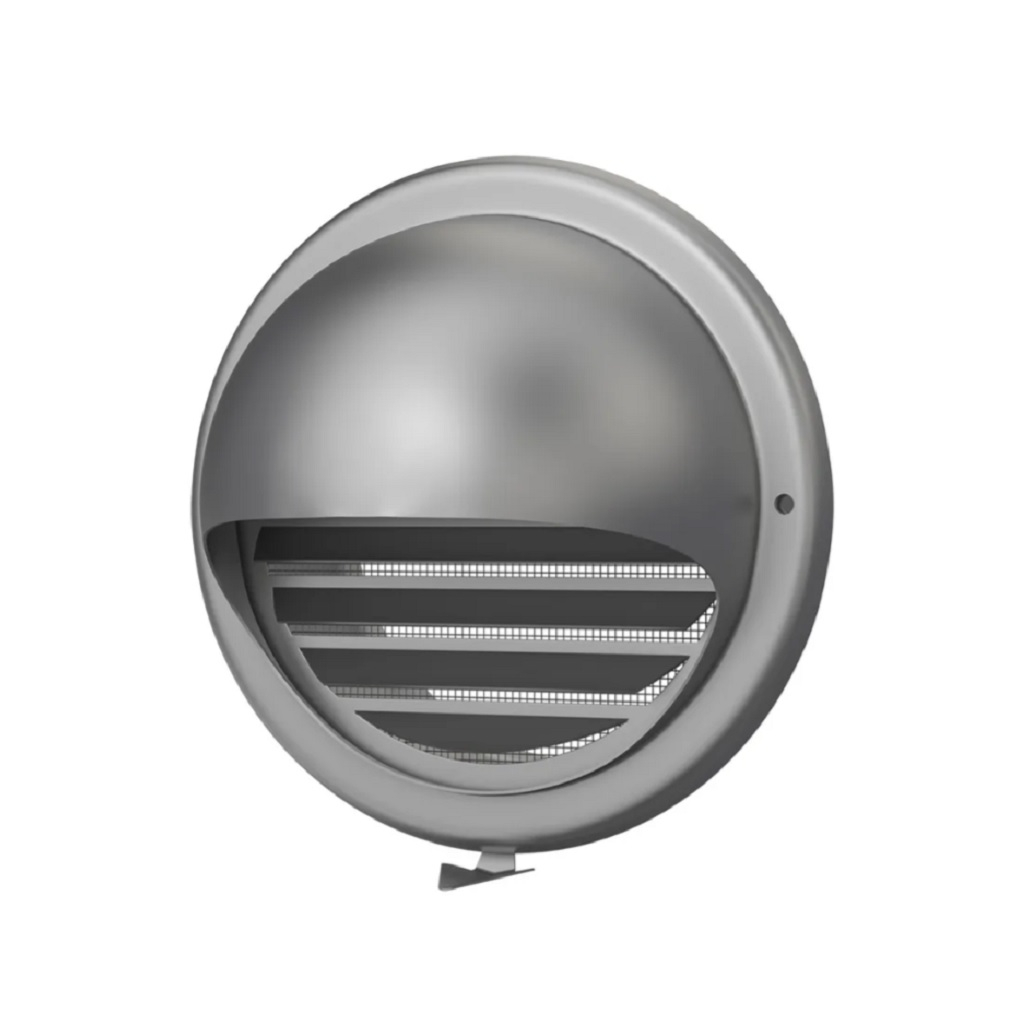 Выход стенной с сеткой Era 16ВМ, d160 мм, наружный d200 мм, нержавеющая сталь 