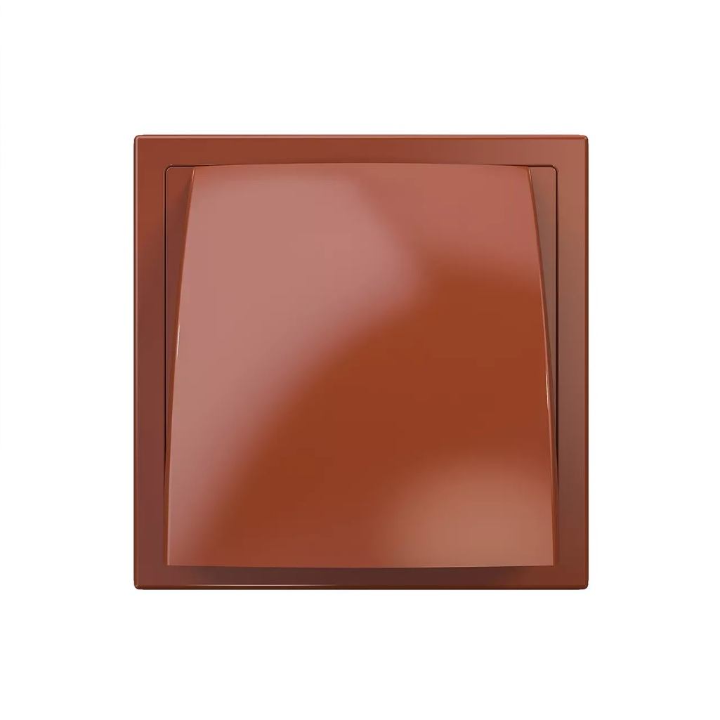 Выход стенной с обратным клапаном Era 1919К15.16ФВ, d150-160 мм, 190х190 мм, терракотовый, пластик