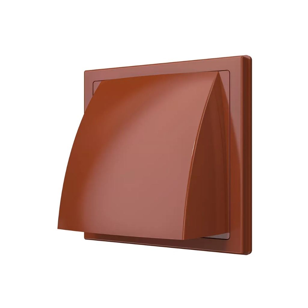 Выход стенной с обратным клапаном Era 1919К15.16ФВ, d150-160 мм, 190х190 мм, терракотовый, пластик