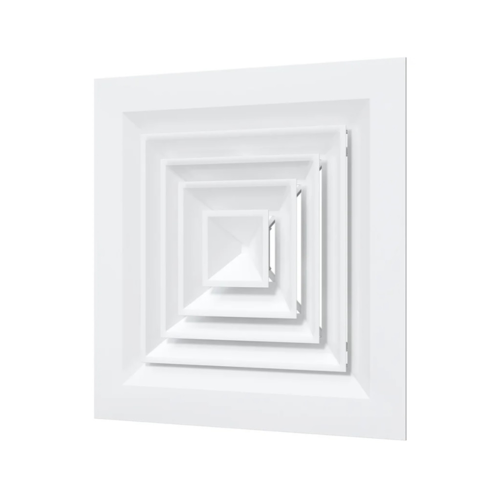 Диффузор Era С3030D4S, c четырехсторонним распределением воздуха, диаметр 145 мм, 295х295 мм, белый