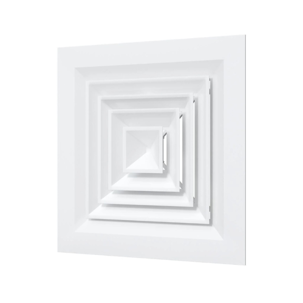 Диффузор Era С6060D4S, c четырехсторонним распределением воздуха, диаметр 445 мм, 595х595 мм, белый