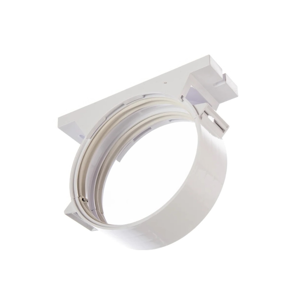 Держатель-соединитель круглого канала воздуховода Era 10ДСКП, диаметр 100 мм, 38х119х138 мм, белый