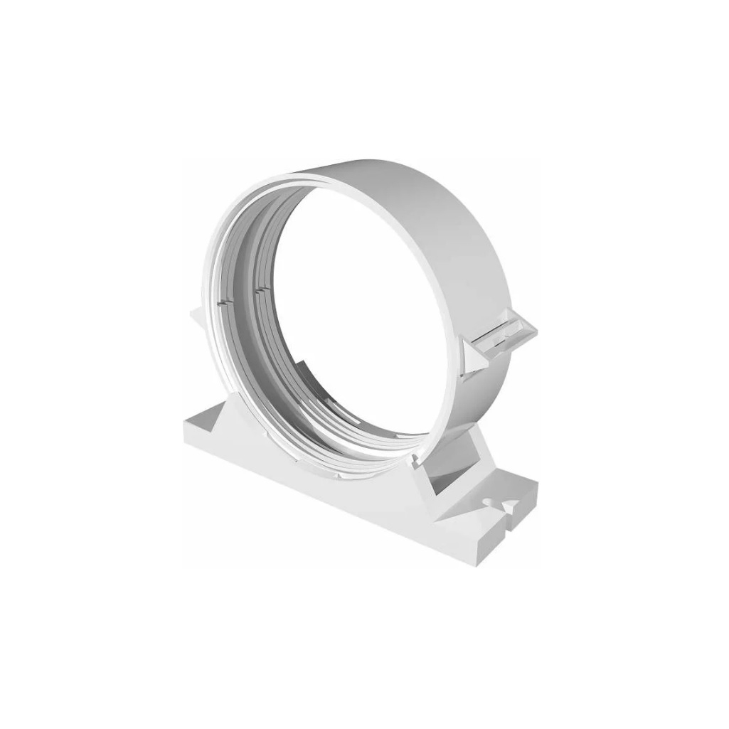 Держатель-соединитель круглого канала воздуховода Era 10ДСКП, диаметр 100 мм, 38х119х138 мм, белый