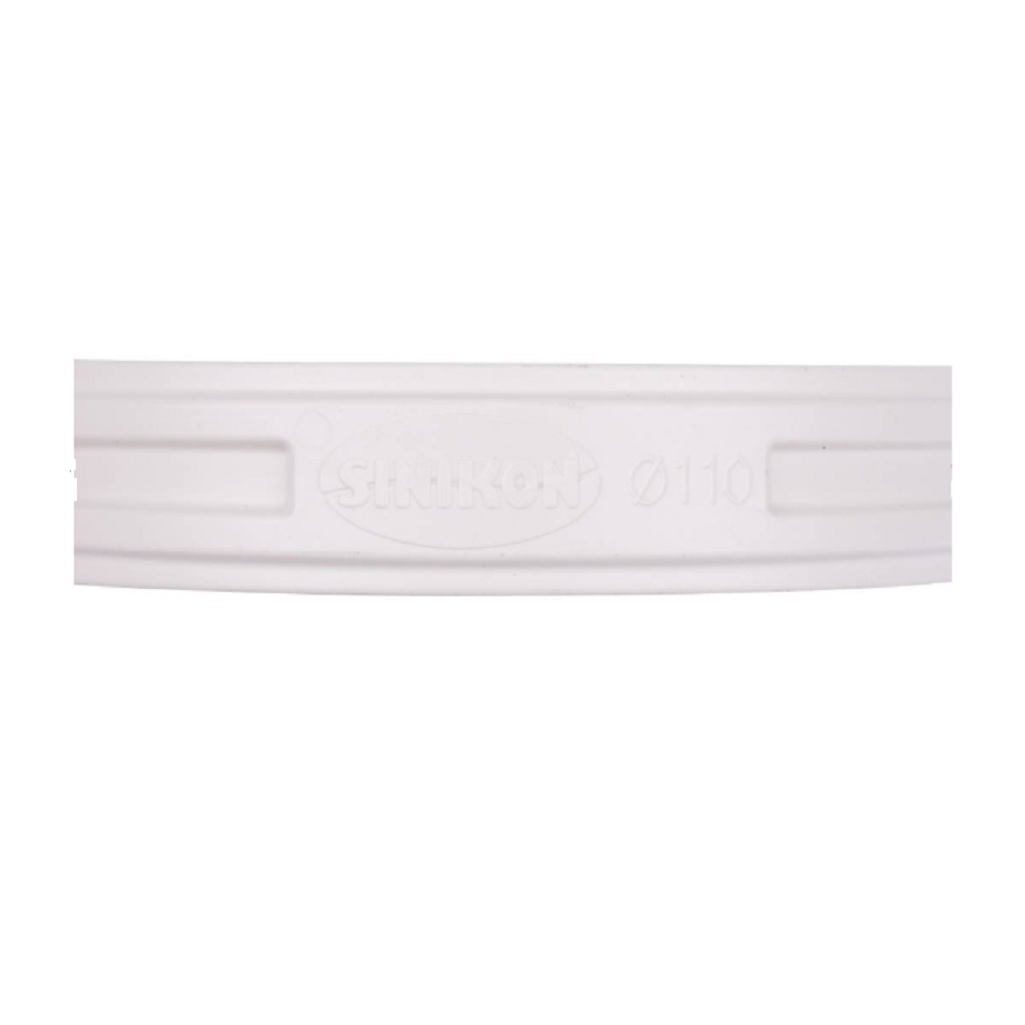Хомут пластиковый Sinikon KPP.110.K.D, со шпилькой и дюбелем, белый, диаметр 110 мм