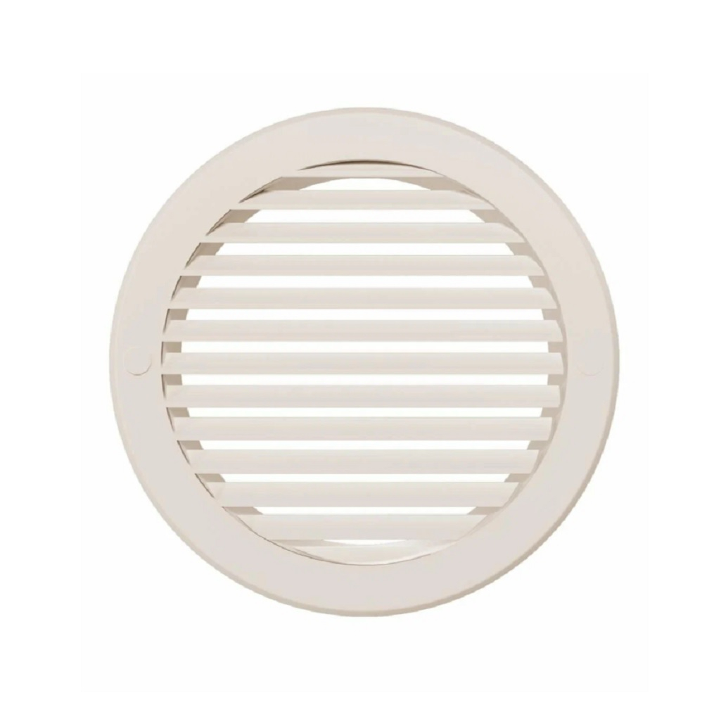 Решетка вентиляционная Era 15РКН, наружная, d 150 мм, пластик, круглая, слоновая кость