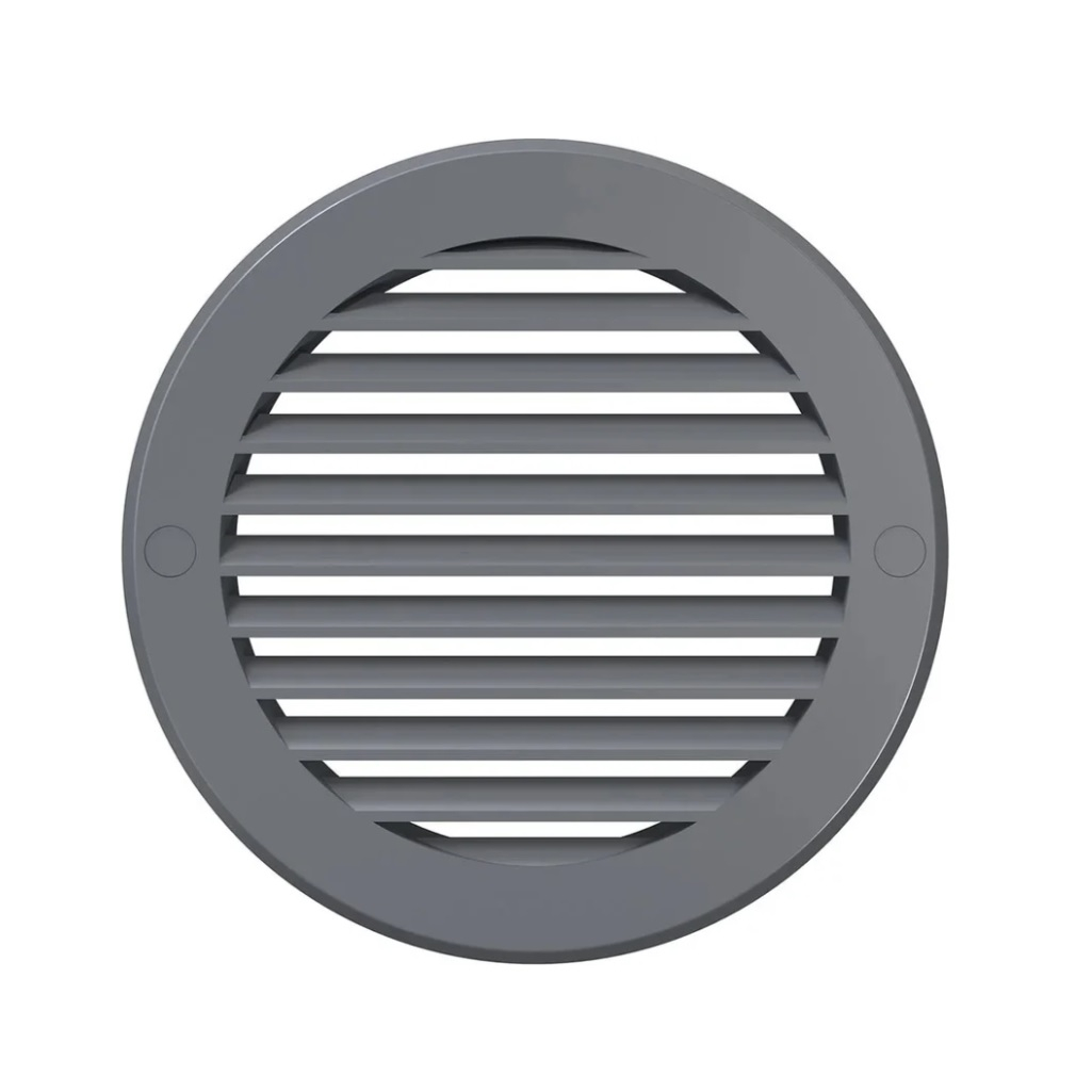 Решетка вентиляционная Era 15РКН, наружная, d 150 мм, пластик, круглая, серая