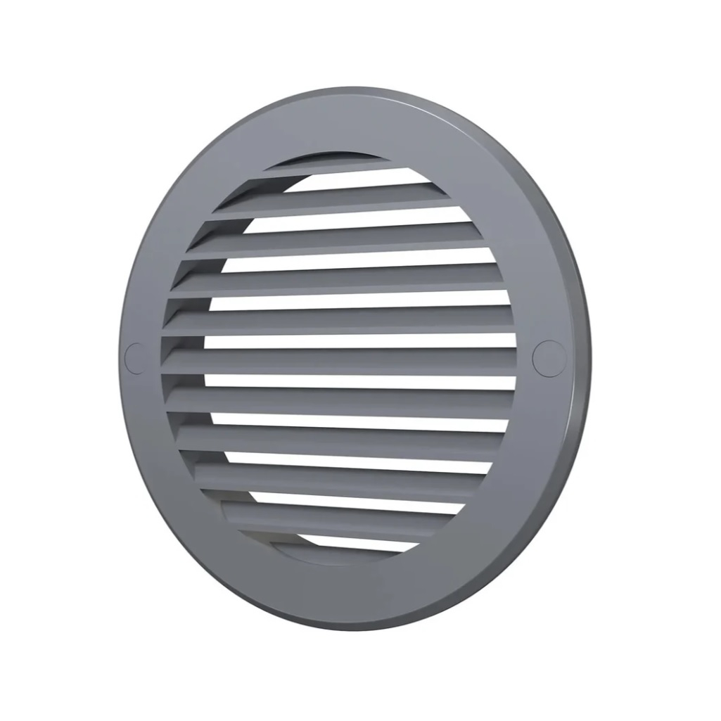Решетка вентиляционная Era 15РКН, наружная, d 150 мм, пластик, круглая, серая