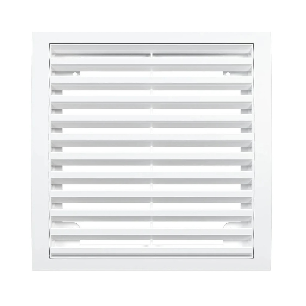 Решетка вентиляционная регулируемая Era 3535РРН, наружная, 350х350 мм, белая, пластик