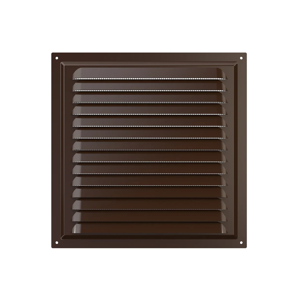 Решетка вентиляционная с сеткой Era 2020МЭ, 200х200 мм, сталь, коричневая