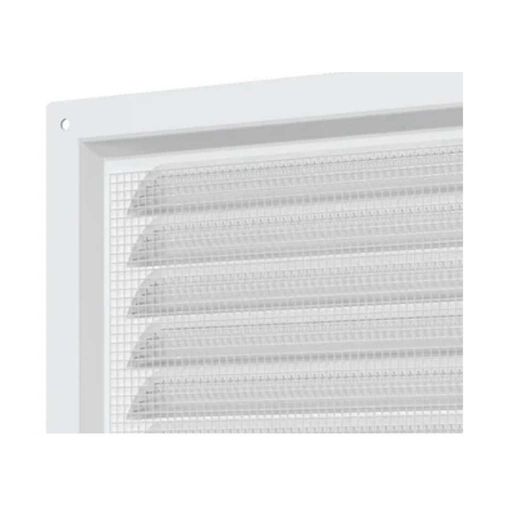 Решетка вентиляционная с сеткой Era 2020МЭ, 200х200 мм, сталь, белая