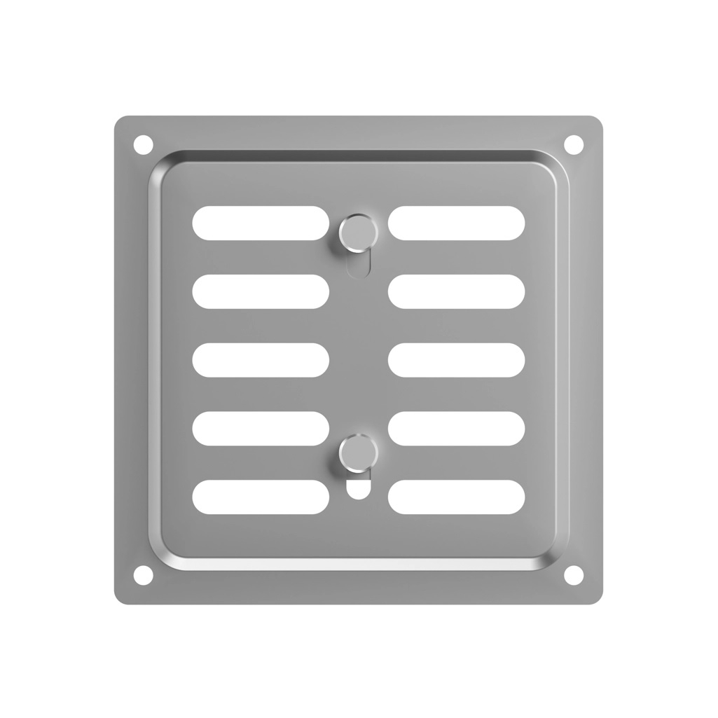 Решетка вентиляционная регулируемая Era 1010MER Silver, 100х100 мм, оцинкованная сталь, цвет серебристый