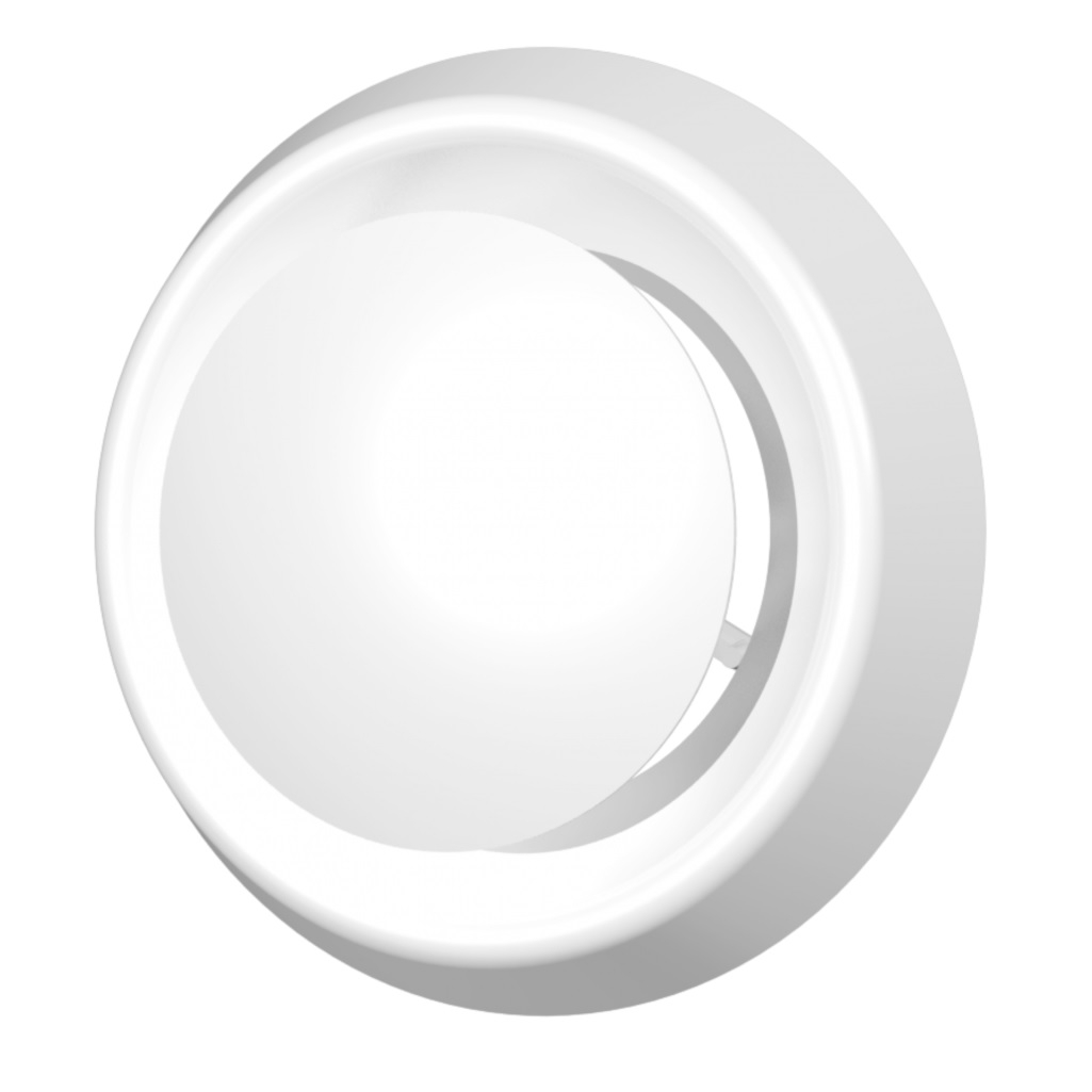 Анемостат приточно-вытяжной Era 15АПВП, с фланцем, регулируемый, диаметр воздуховода 150 мм, пластик, цвет белый