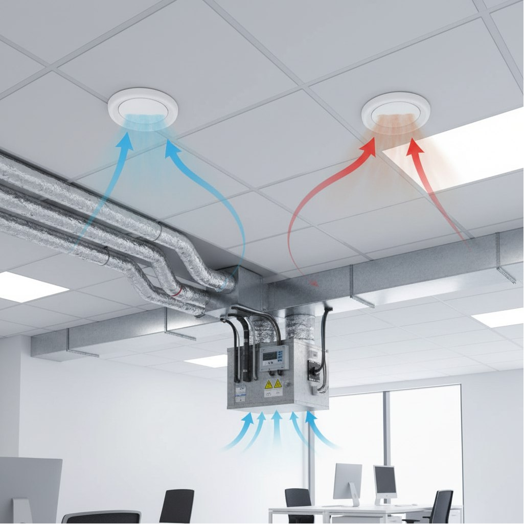 Анемостат приточно-вытяжной Era 12,5АПВП, с фланцем, d 125 мм, пластик