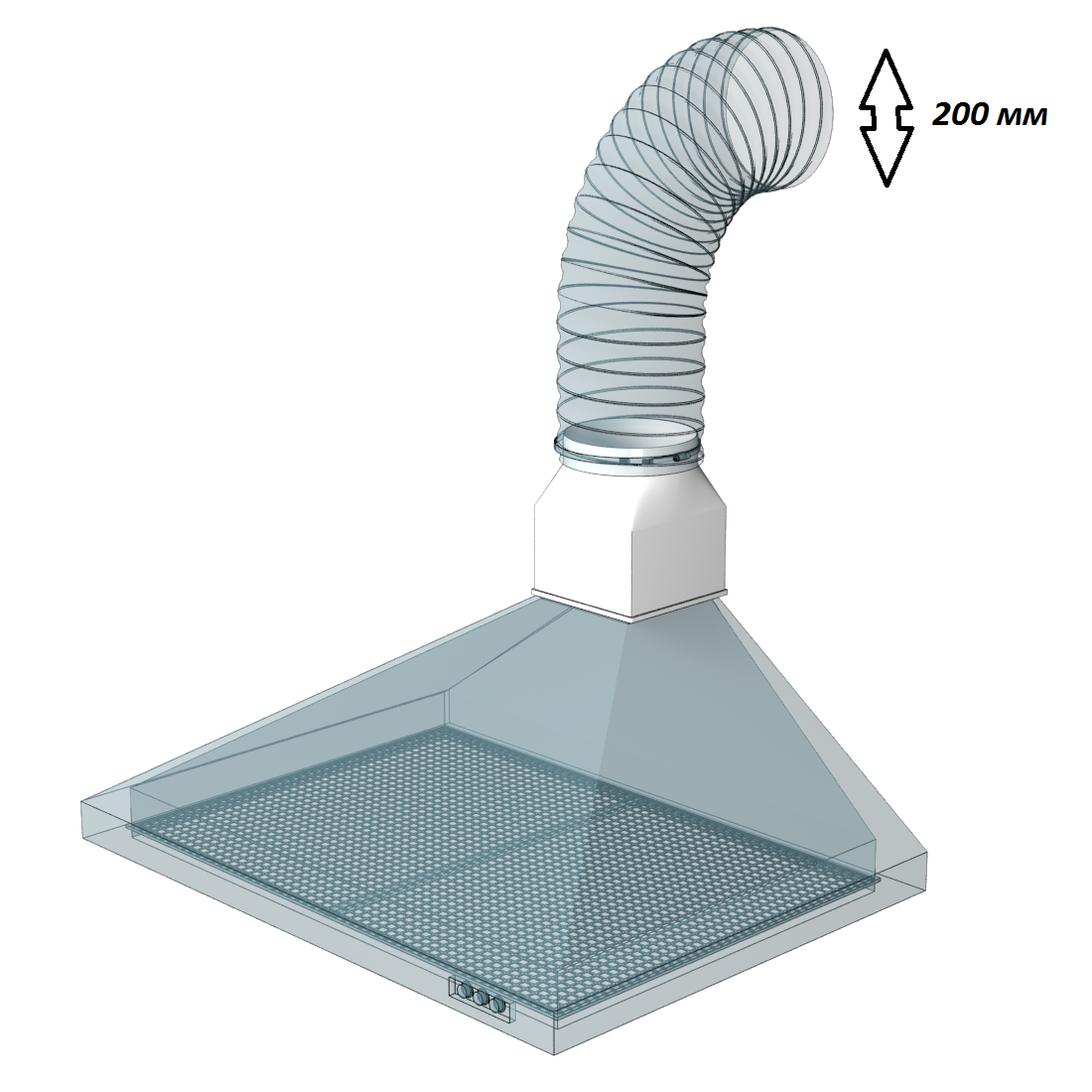 Воздуховод гибкий гофрированный Era 20ВА, 3 м, 0.1 мм, диаметр 200 мм, алюминий