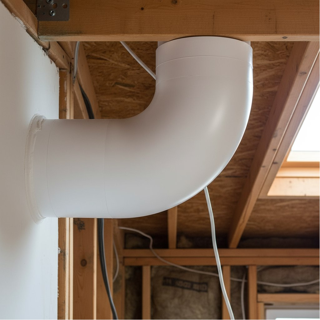 Колено круглое Era 16ККП, диаметр 160 мм, пластик, для воздуховодов, 45 гр.