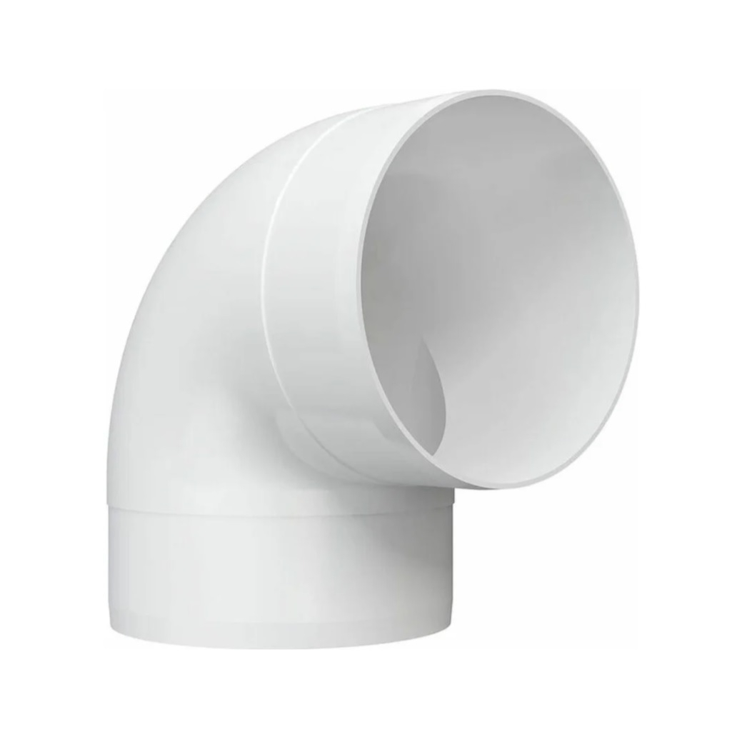 Колено круглое Era 16ККП, диаметр 160 мм, пластик, для воздуховодов, 45 гр.