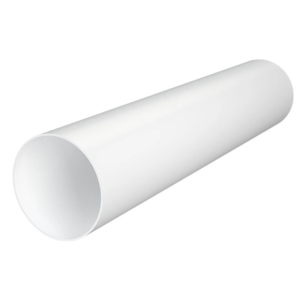 Воздуховод круглый Era 12,5ВП1,5, 125 мм, пластик, белый, 1.5 м