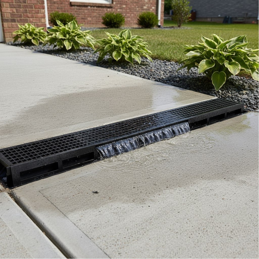 Канал в сборе с решётками, пластик, для дренажных каналов, 100х135х1000 мм