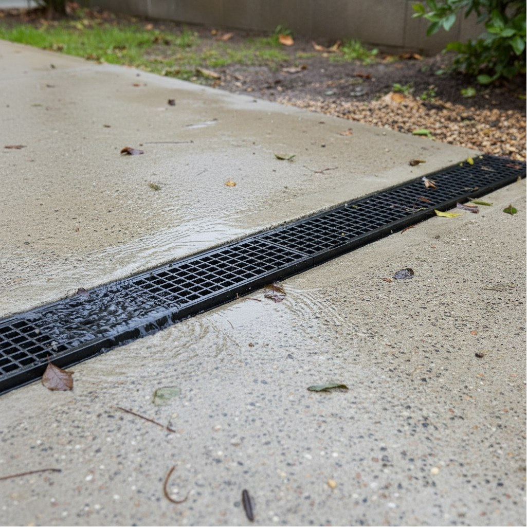 Канал в сборе с решётками, пластик, для дренажных каналов, 100х135х1000 мм