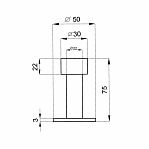 Дверной упор Maxi Locks SP120-75 51х75х22 SN матовый никель