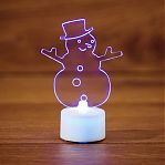 Фигура светодиодная Снеговик 2D NEON-NIGHT RGB на подставке