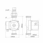 Циркуляционный насос Aquario AC 326-180 1х220V 50Hz с гайками