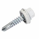 Саморез Daxmer кровельный 5.5х25 RAL 9003 белый, 250 шт