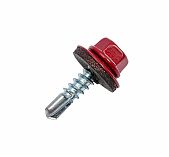 Саморез кровельный 4,8x19 RAL3011 красно-коричневый 12 шт