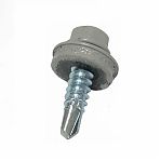 Саморез кровельный 4,8x19 RAL7004 серый 12 шт