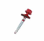 Саморез кровельный 4,8x35 RAL3011 красно-коричневый 8 шт