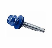 Саморез кровельный 4,8x35 RAL5005 насыщенный синий 8 шт европодвес